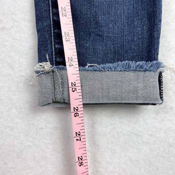 Mother The Looker Ankle Fray Women's Blue Distressed Denim Jeans Size 28 - Picture 12 of 13